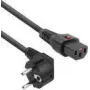 Cabo de alimentação ACT CEE 7/7 ficha (angular) – C13 IEC Lock preto 3 m, EL234S