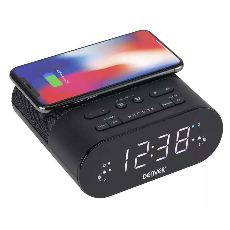 Rádio-despertador digital Denver CRQ-107 preto