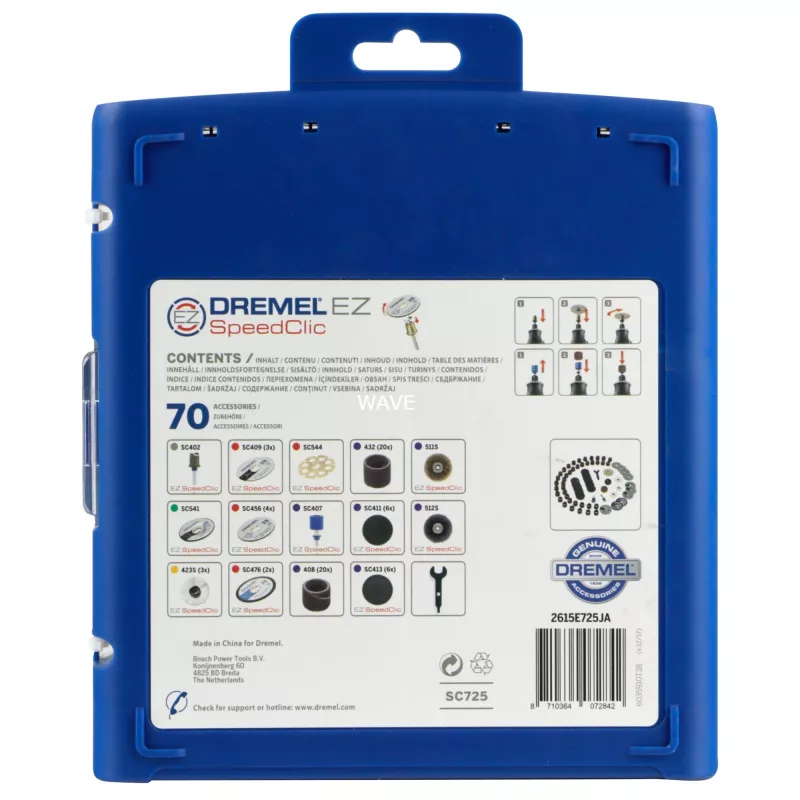 Conjunto de acessórios Dremel EZ SpeedClic Conjunto de acessórios multiusos