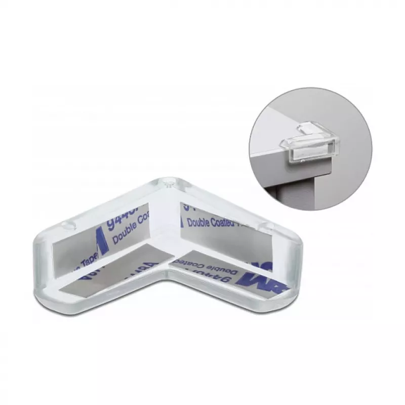 Proteção de arestas autoadesiva DeLOCK 40 x 40 x 13 mm transparente