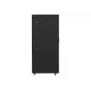 Armário rack Lanberg FF01-8042-23B de chão de 19 polegadas 42U 800x1000 mm, porta de malha perfurada, flat pack, preto