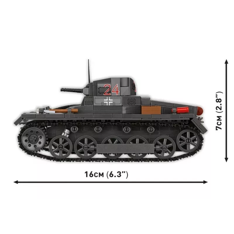 Conjunto de construção Cobi Panzer I Ausf. B – 654 peças, modelo detalhado