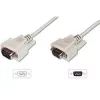 Digitus ASSMANN - Cabo de extensão série - DB-9 (F) para DB-9 (M) - 5 m - moldado, parafusos manuais - bege (AK-610203-050-E)