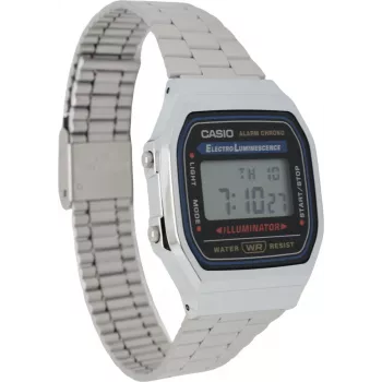 Relógio digital CASIO A168WA unissexo prata – resistente à água, visor LED