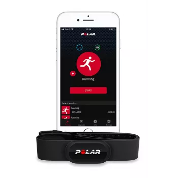 Polar H10 tamanho M-XXL - medidor de frequência cardíaca para telemóvel, relógio GPS, monitor de atividade - preto (92075957)