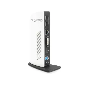 Dock para portátil DeLOCK 87568 com fios preto branco