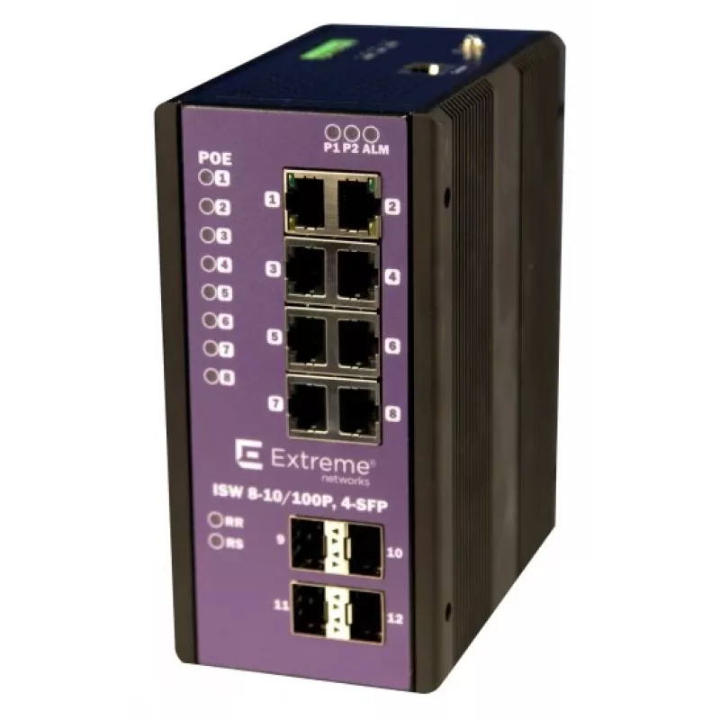 Extreme 8-PORT POE+ Gigabit com 4-PORT Sfp Temperatura de funcionamento -40 °C - +75 °C
