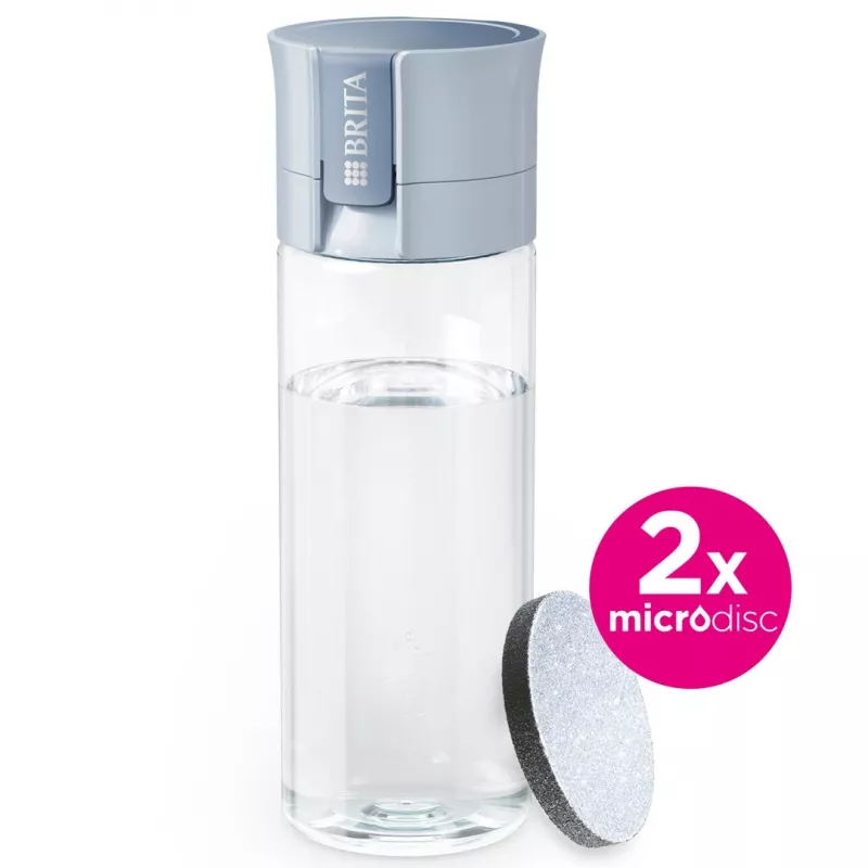 Garrafa com filtro BRITA Vital azul-pastel 600 ml com 2 filtros MicroDisc, sem BPA, apta para máquina de lavar louça