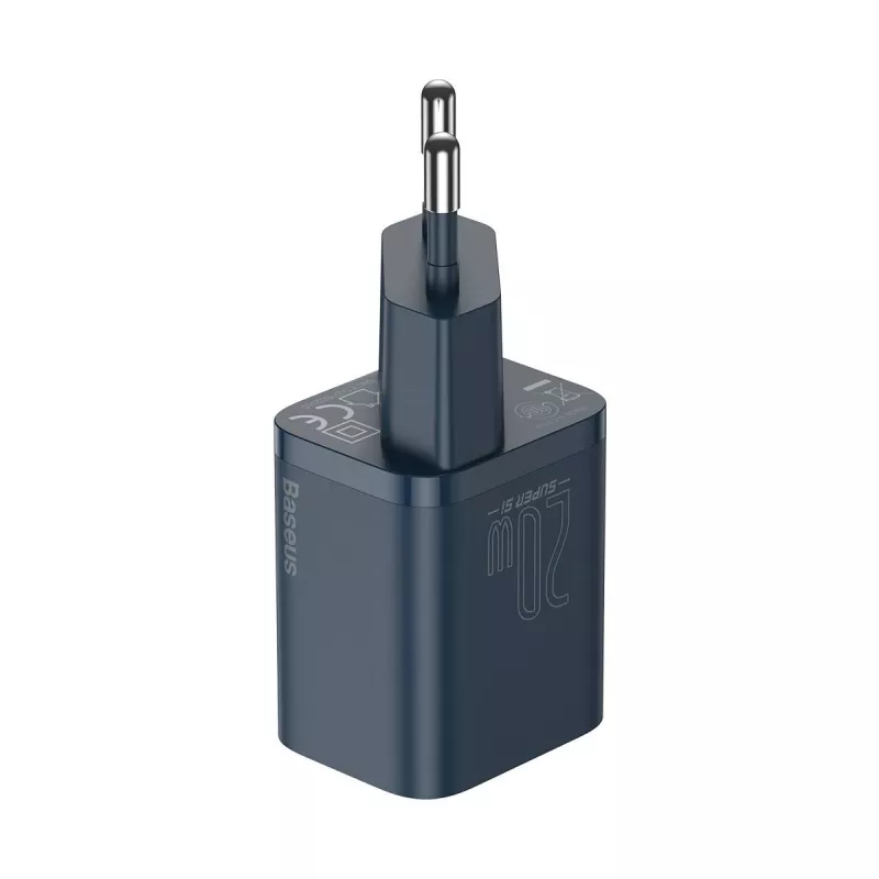 Baseus Super Si carregador com cabo USB-C para Lightning 20W azul