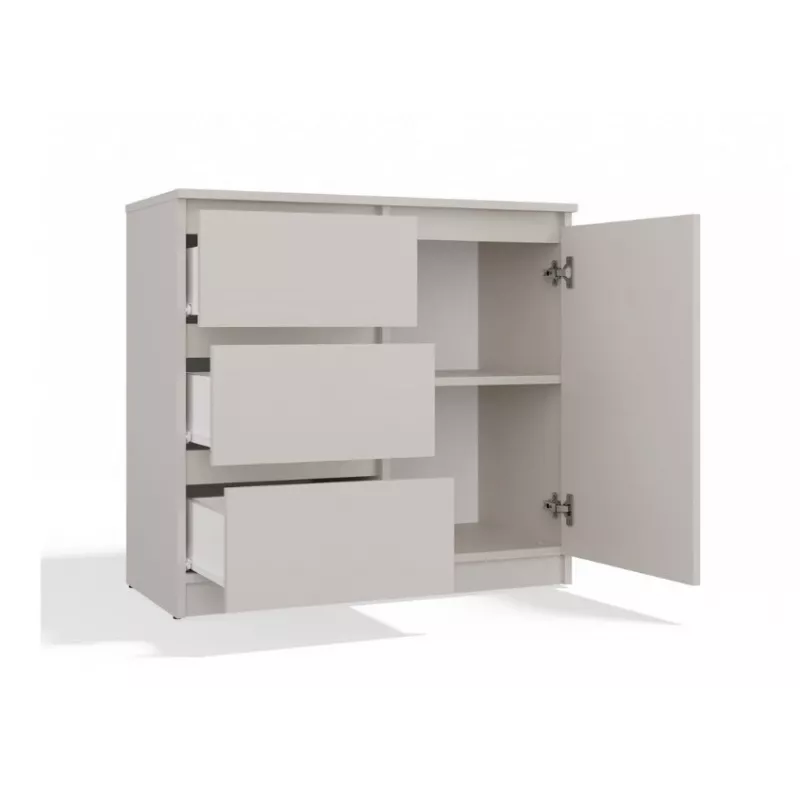 COMODA 1 PORTA 3 GAVETAS COR CAXEMIRA