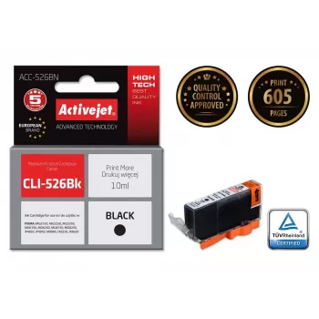 Tinteiro Activejet ACC-526CN (substituto para Canon CLI-526C; Supreme; 10 ml; ciano)