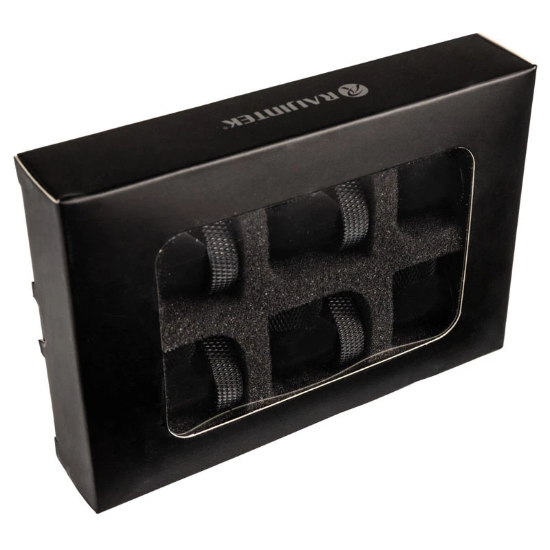 Conjunto de acessórios para ventoinha RAIJINTEK Pelias preto — 6 unid.