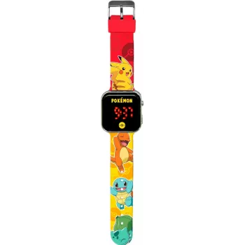 Relógio de pulso Kids Euroswan LED Pokémon POK4435 — relógio digital LED para criança com design de personagem