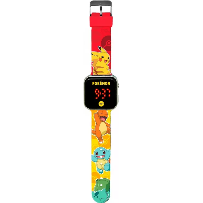 Relógio de pulso Kids Euroswan LED Pokémon POK4435 — relógio digital LED para criança com design de personagem