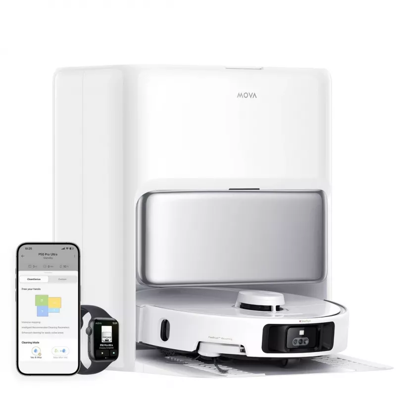 Aspirador robô MOVA Tech P50 Pro Ultra sem saco branco