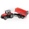 Modelo de trator BRUDER Massey Ferguson 7480 com atrelado basculante