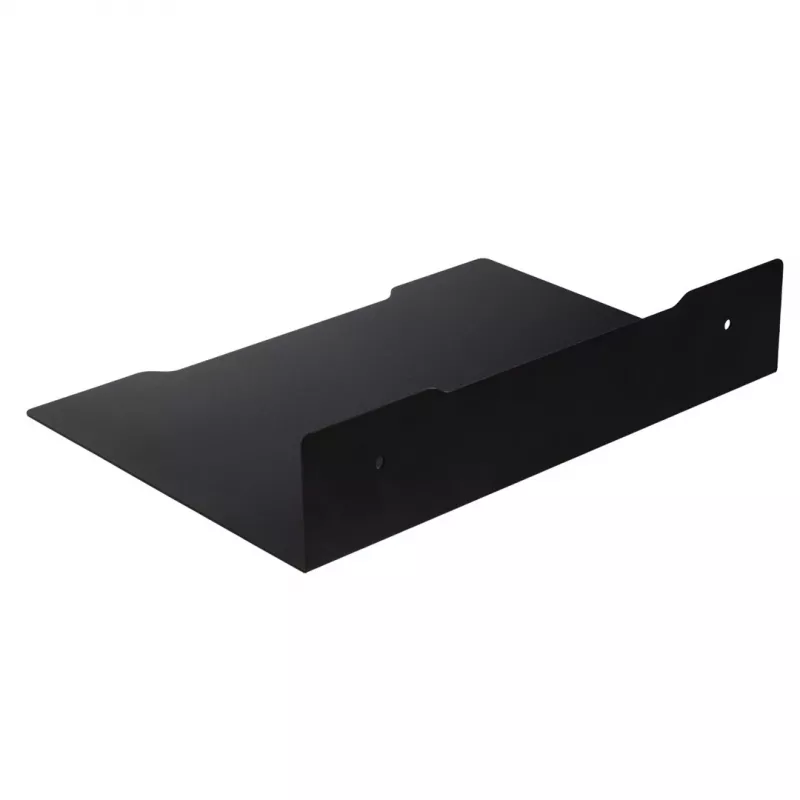 Prateleira de parede para descodificador MACLEAN MC-122, aço, preto, carga máx. 5 kg, distância entre furos 219 mm