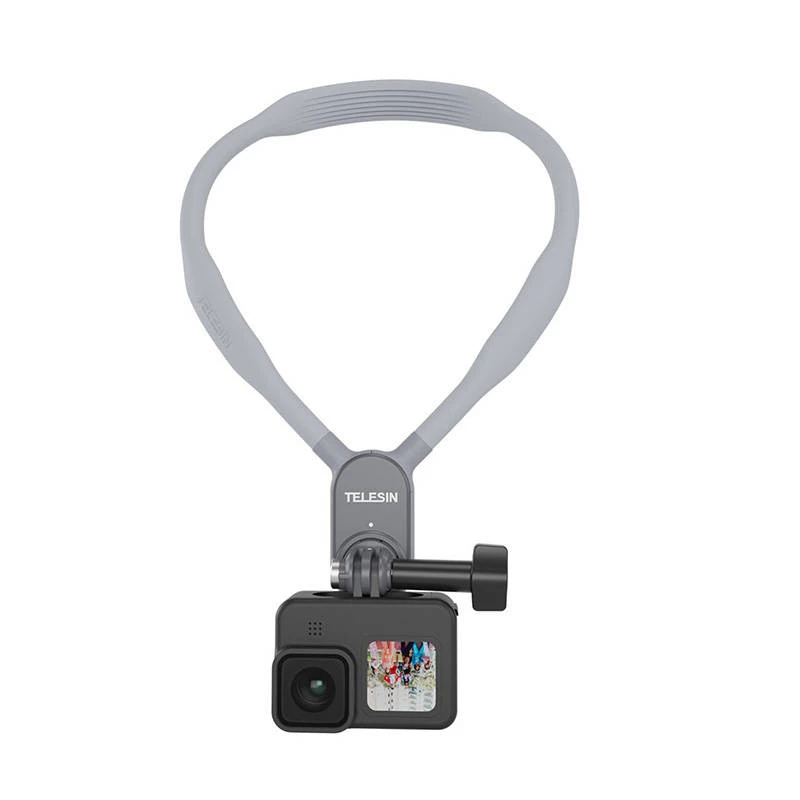 Faixa de pescoço com suporte para câmaras de ação Telesin TE-HNB-001 – comprimento ajustável, suporte de troca rápida