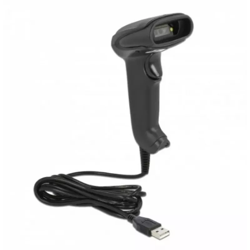 Leitor de códigos de barras portátil DeLOCK USB 1D 2D versão alemã