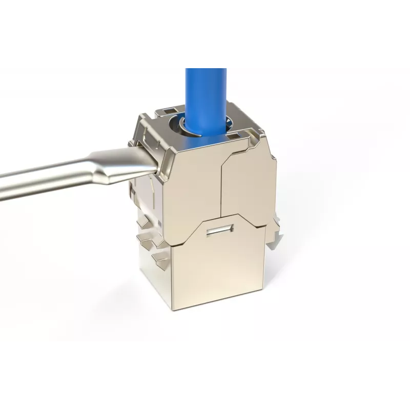 Módulo keystone compacto Digitus CAT 6A, blindado, montagem sem ferramentas, 12 unidades