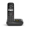 Telefone analógico/DECT Gigaset AS690A com identificação de chamadas preto