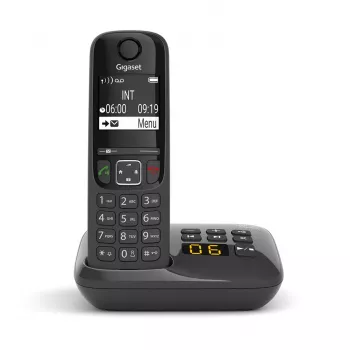 Telefone analógico/DECT Gigaset AS690A com identificação de chamadas preto