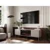 Móvel de TV com lareira Cama Meble TRESSE 180x40x54,5 cm — moldura preta, tampo em cashmere mate