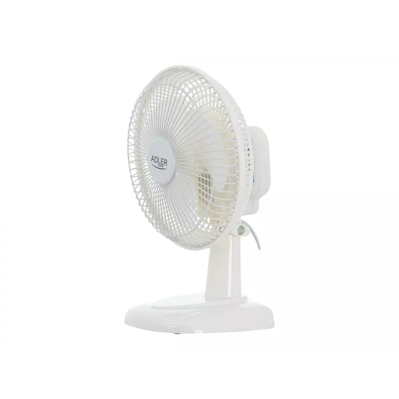 Adler | Ventilador com mola | AD 7317 | Ventilador de mesa | Branco | Diâmetro 15 cm | Número de velocidades 2 | 30 W