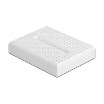 Breadboard DELOCK 18316 — placa de prototipagem sem soldadura, plástico, 36×46×10 mm, branco