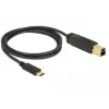 Cabo USB DeLOCK 83675 USB 3.2 Gen 2 1 m USB C USB B preto