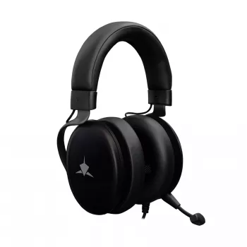 Headset gaming White Shark GH-2540 Elephant preto com iluminação RGB e microfone removível