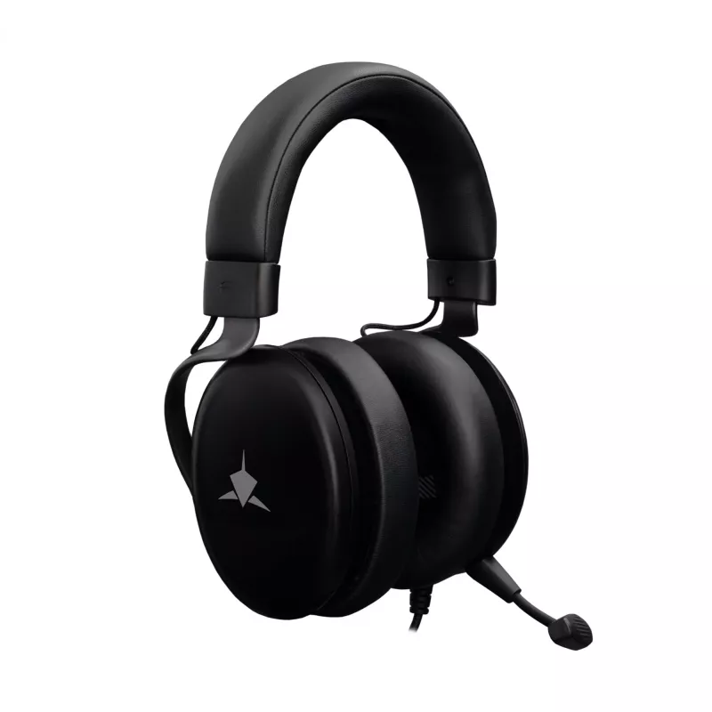 White Shark GH-2540 Elephant auscultadores para jogos, circum-auriculares, com fio, drivers de 50 mm, microfone destacável, preto