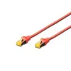 Cabo de rede Digitus CAT 6A S/FTP RJ-45 Cat6a 2m vermelho