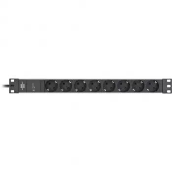 Brennenstuhl 1390007308 - 2 m - 8 tomadas AC - interior - IP20 - alumínio - plástico - preto - prateado