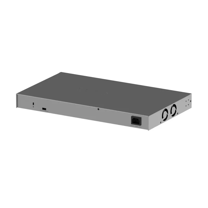 Switch Ethernet Gigabit gerido Netgear GS752TX, 48x RJ-45 10/100/1000, suporte 10G, rack 1U, cinzento