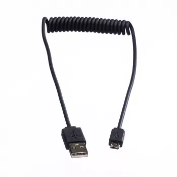 ROLINE cabo espiral USB 2.0 - A - Micro B - ST/ST 1,0 m - blindado - USB 2.0 Type Micro B - 1 mm - cabo espiral (11.02.8317)