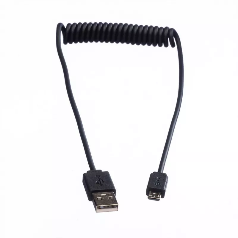 ROLINE cabo espiral USB 2.0 - A - Micro B - ST/ST 1,0 m - blindado - USB 2.0 Type Micro B - 1 mm - cabo espiral (11.02.8317)