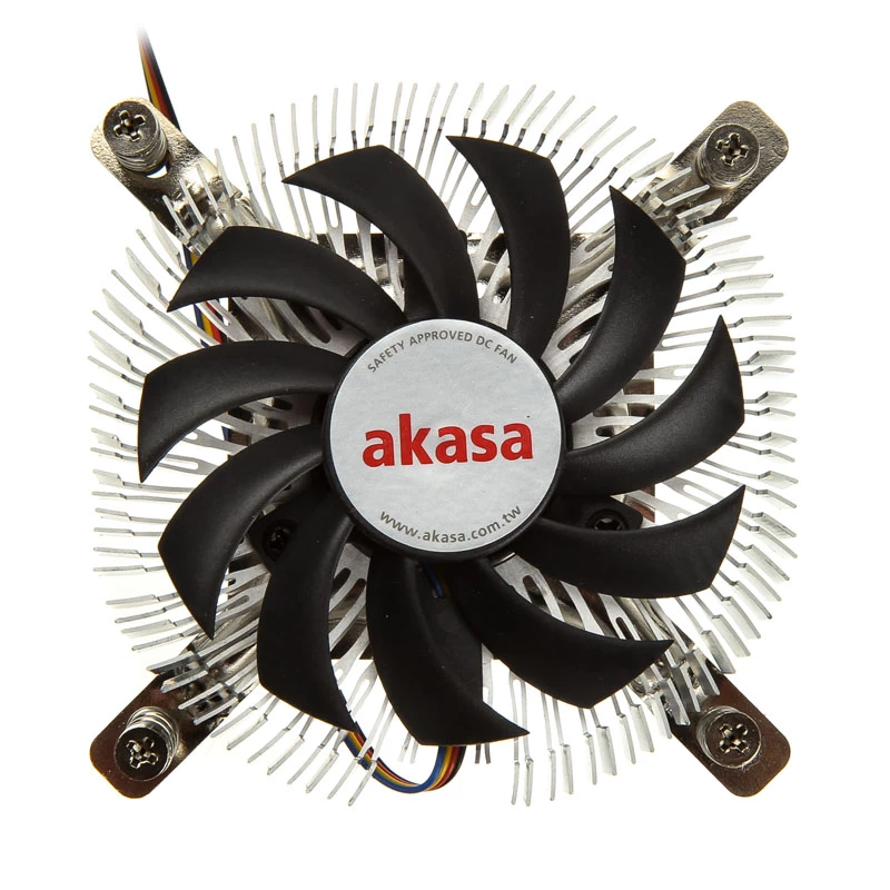 Akasa AK-CC7129BP01 cooler de CPU de perfil baixo, 75 mm, LGA775/LGA1156/LGA1155/LGA1150, alumínio