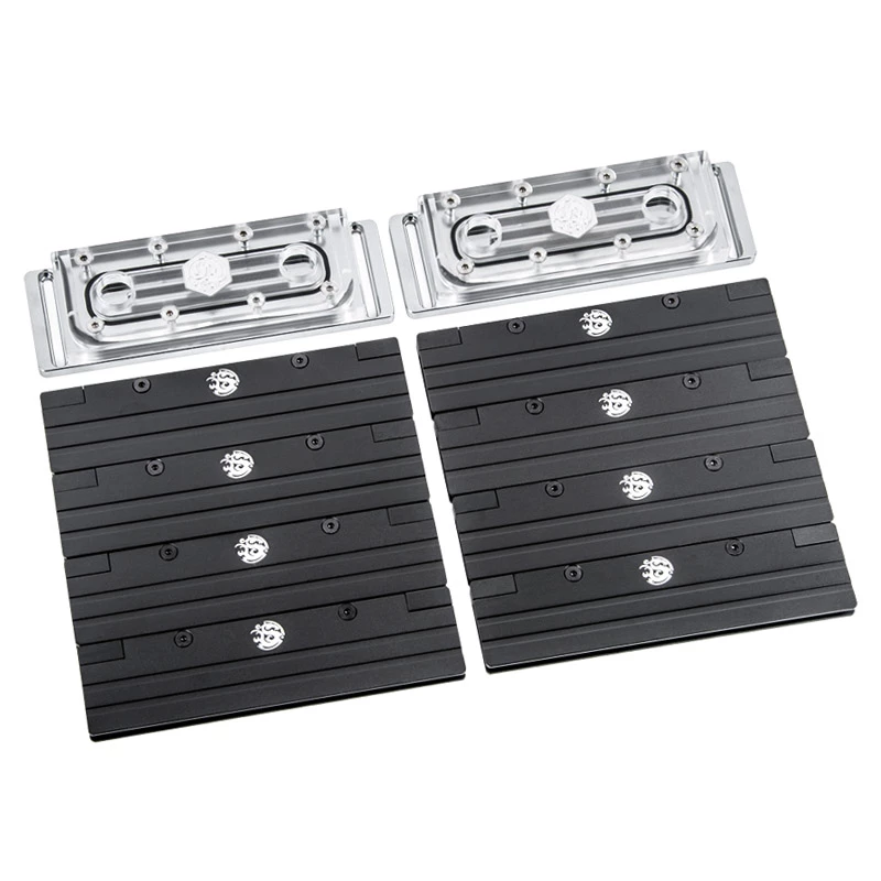 Conjunto de dissipadores RAM BitsPower BP-RAMS44PS-DRGB transparente ARGB, 8 unid.