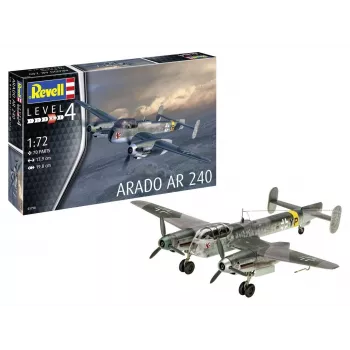 Maquete em plástico REVELL Arado AR-240 escala 1:72 — modelo de avião para montagem