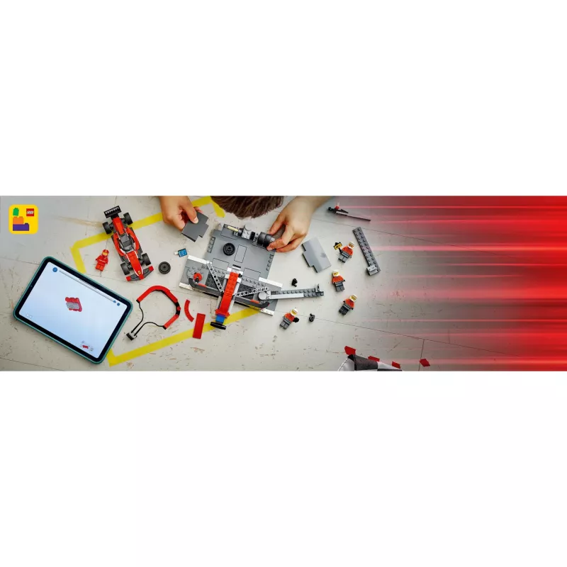 LEGO City conjunto de boxes F1 60443 – Carro Ferrari F1, 322 peças, 5 minifiguras, idade 6+