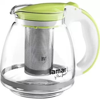 Jarra de vidro Lamart LT7028 verde transparente 13 cm de diâmetro 155 mm de altura