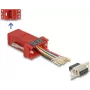 DeLOCK D-Sub 9 pinos fêmea para RJ45 fêmea kit de montagem vermelho VGA RJ-45