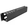 DeLOCK - Placa de encaminhamento de cabos para armário elétrico - preto - 2U - 48,3 cm (19) (66553)