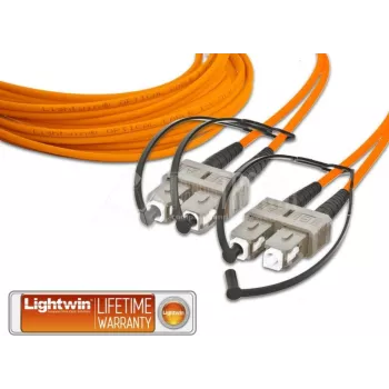 Lightwin - cabo patch - SC multimodo (M) para SC multimodo (M) - 10 m - fibra ótica - 50/125 micrómetros - OM2 (LDP-50 SC-SC 10.0)
