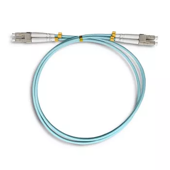 Qoltec - Cabo de patch - LC/UPC Multimode (M) para LC/UPC Multimode (M) - 1 m - Fibra ótica - Duplex - 50/125 micrómetros - OM3 - isento de halogéneos