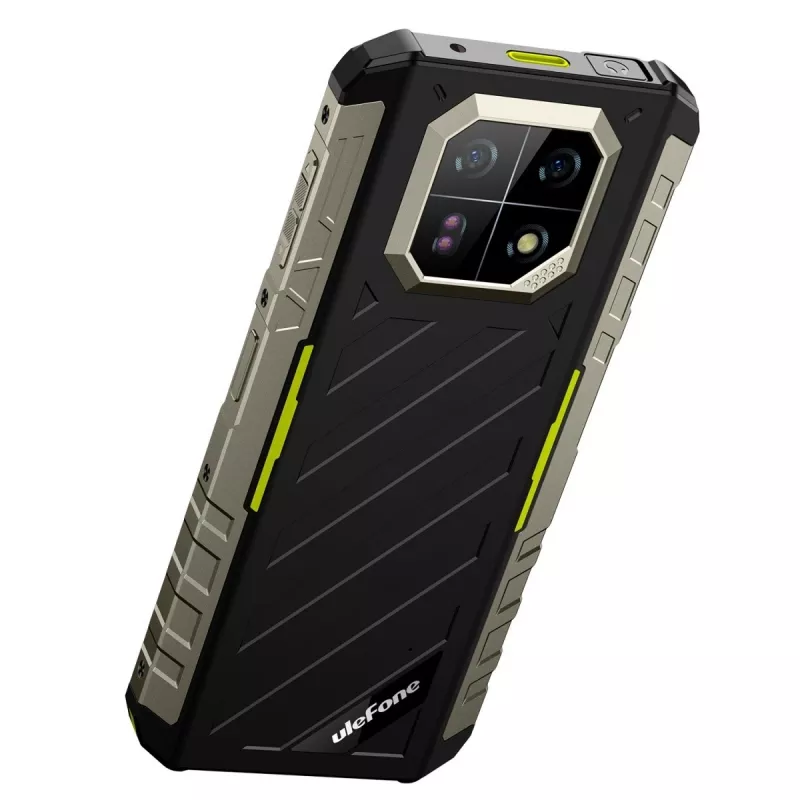 Smartphone robusto UleFone Armor 22 4G, 9 GB RAM, 128 GB armazenamento, IP69K, verde