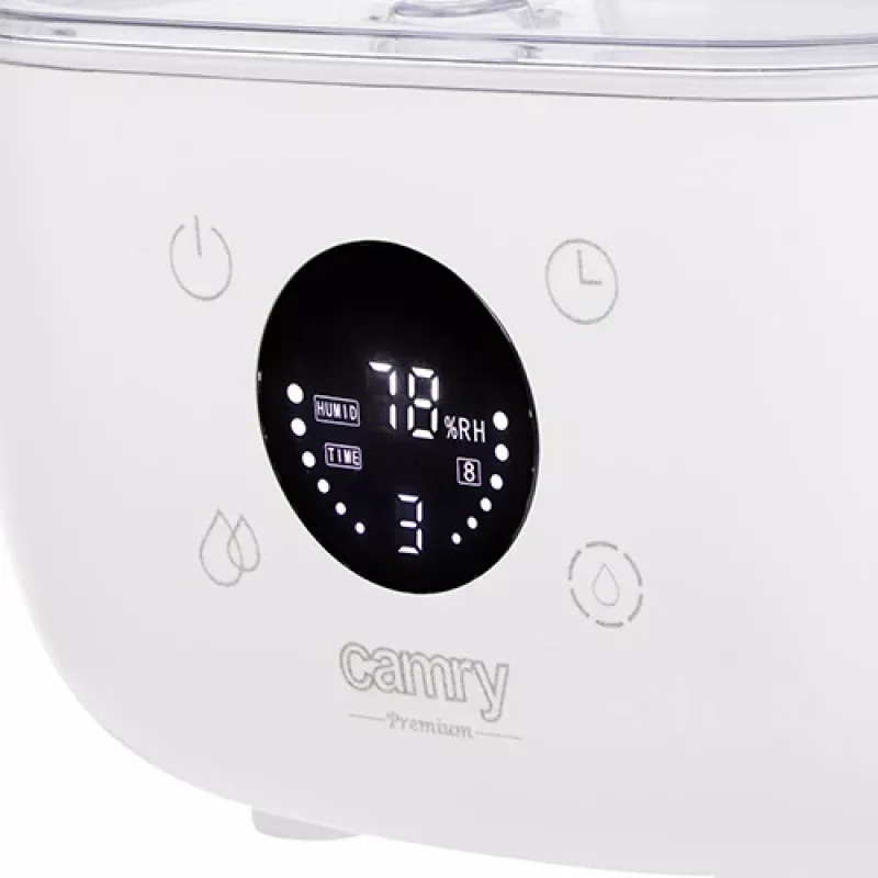 Camry | CR 7973w | Humidificador | 23 W | Capacidade do depósito de água 5 L | Adequado para divisões até 35 m² | Ultrassónico | Capacidade de humidificação 100-260 ml/h | Branco