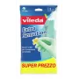 Luvas domésticas VILEDA Extra Sensation verde algodão látex L, pontas reforçadas, antiderrapantes, repelentes à água e à sujeira