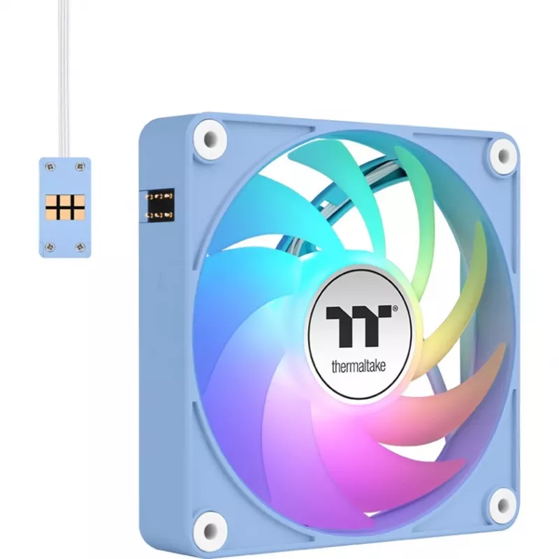 Ventoinha de caixa Thermaltake CT140 EX ARGB 140mm pack de 3 - azul-hortênsia
